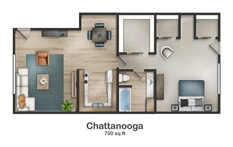 Chattanooga Floorplan at Union at Cooper Hill Apartments in Irondale, AL